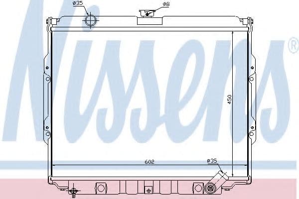 67021 Nissens Радіатор охолодження двигуна для Hyundai Galloper