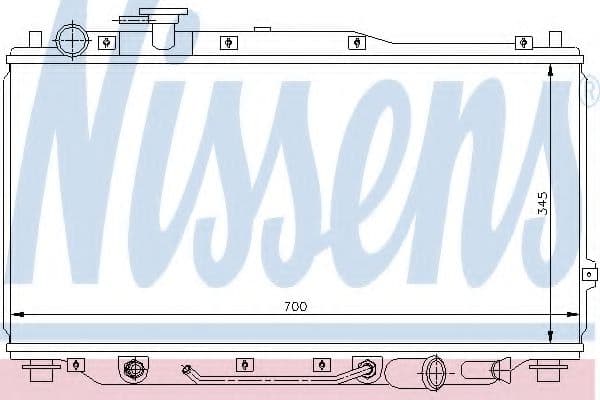 66605 Nissens Радіатор охолодження двигуна