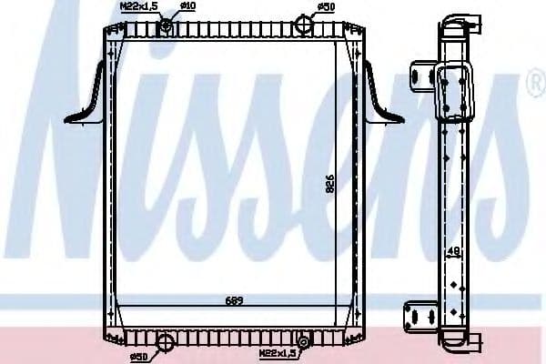 63822A Nissens Радіатор охолодження двигуна