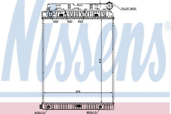 62648 Nissens Радиатор охлаждения двигателя
