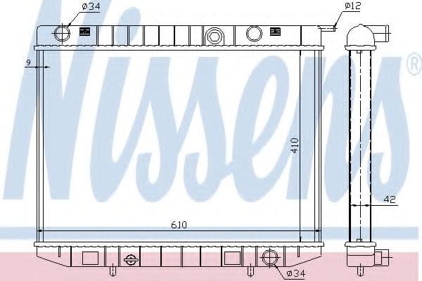 63299 Nissens Радіатор охолодження двигуна для Opel Frontera
