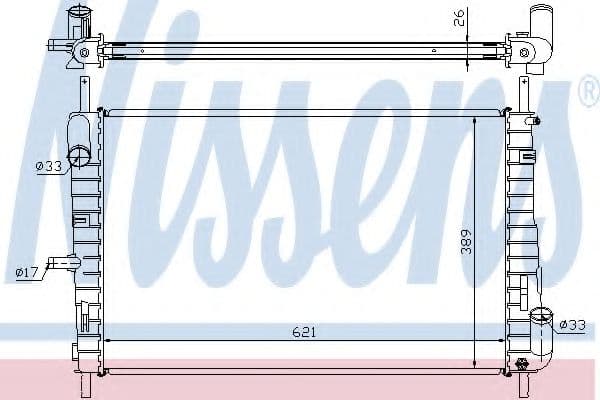 62025A Nissens Радиатор охлаждения двигателя для Ford Mondeo