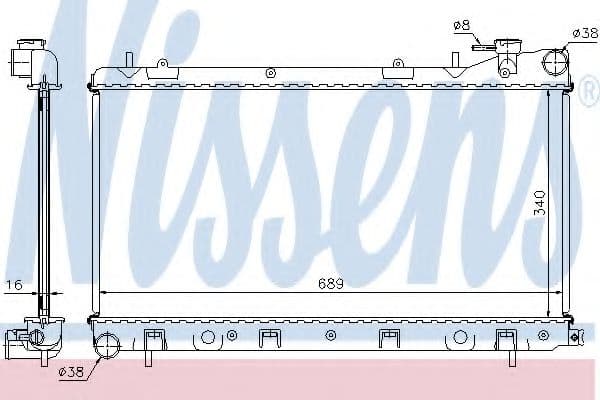 67704A Nissens Радіатор охолодження двигуна