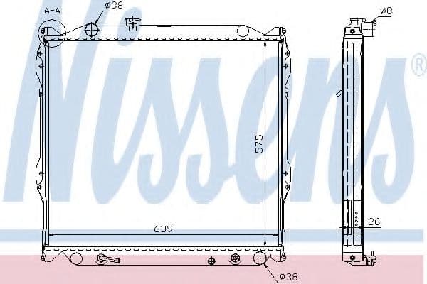 64637A Nissens Радіатор охолодження двигуна для Toyota Land Cruiser