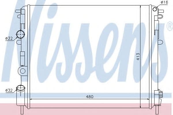 638081 Nissens Радіатор охолодження двигуна