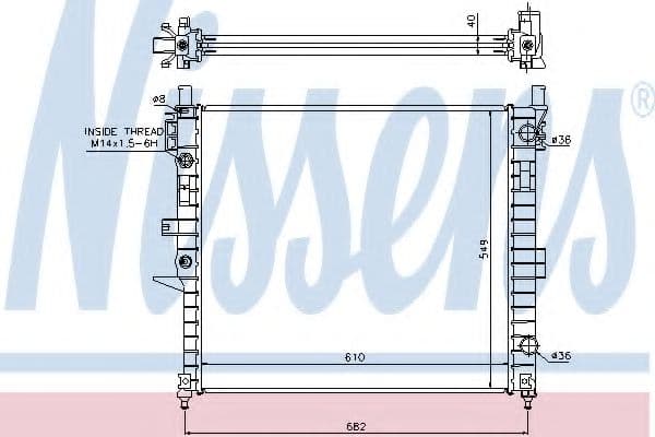 62787A Nissens Радиатор охлаждения двигателя для Mercedes M-Class