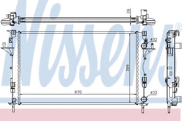 63816A Nissens Радіатор охолодження двигуна