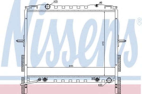 66657 Nissens Радіатор охолодження двигуна для Kia Sorento