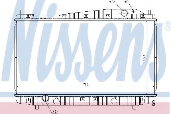 61638 Nissens Радіатор охолодження двигуна
