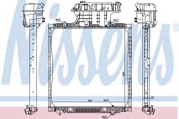 62873 Nissens Радіатор охолодження двигуна