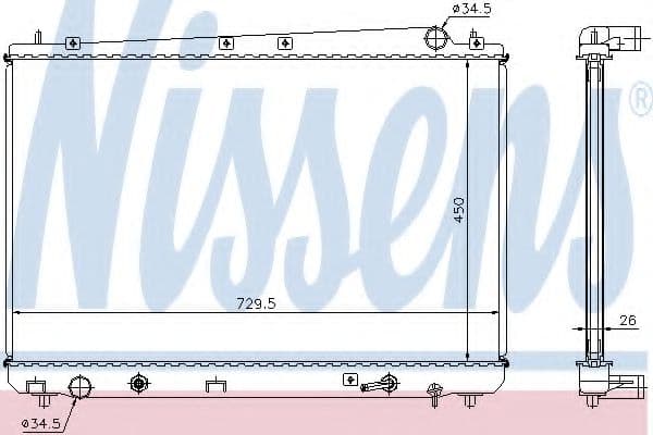 64627A Nissens Радіатор охолодження двигуна