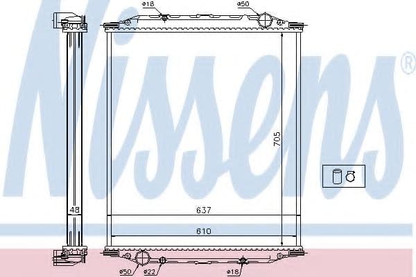 628790 Nissens Радіатор охолодження двигуна