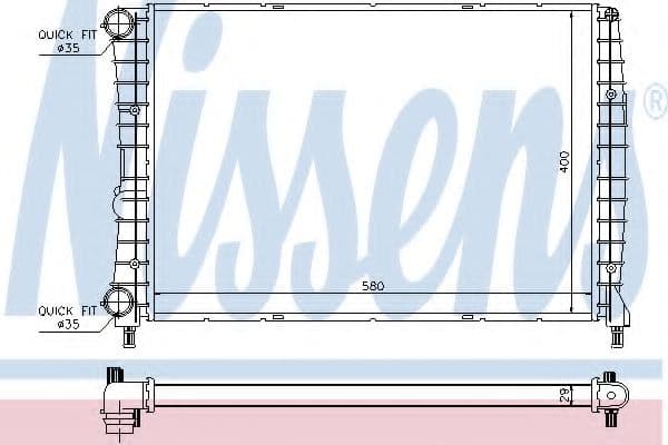 60060 Nissens Радіатор охолодження двигуна для Alfa Romeo GT