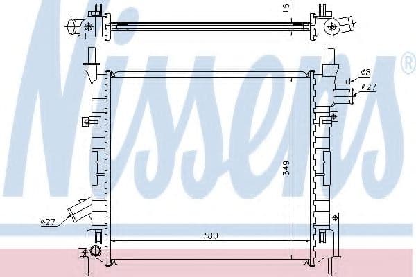 62022A Nissens Радиатор охлаждения двигателя для Ford Ka
