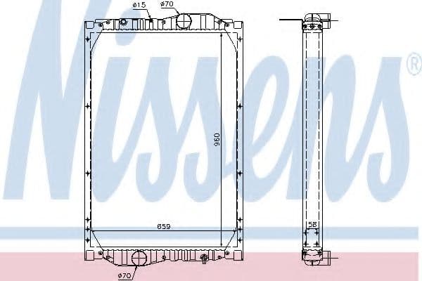 69604A Nissens Радиатор охлаждения двигателя