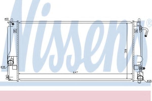 64822 Nissens Радіатор охолодження двигуна для Toyota Celica