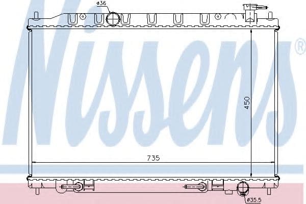 68712 Nissens Радиатор охлаждения двигателя для Nissan Murano