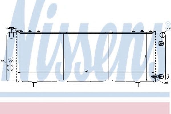 61001 Nissens Радіатор охолодження двигуна для Jeep Cherokee