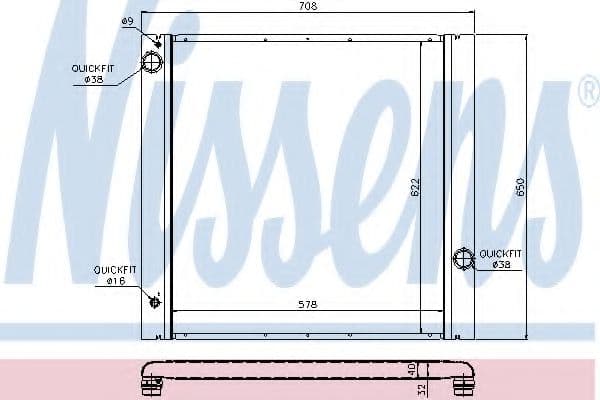 64314 Nissens Радіатор охолодження двигуна для Land Rover Range Rover