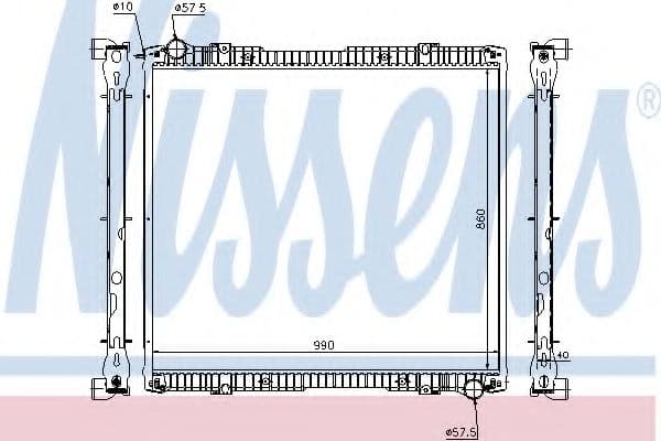 64067A Nissens Радіатор охолодження двигуна