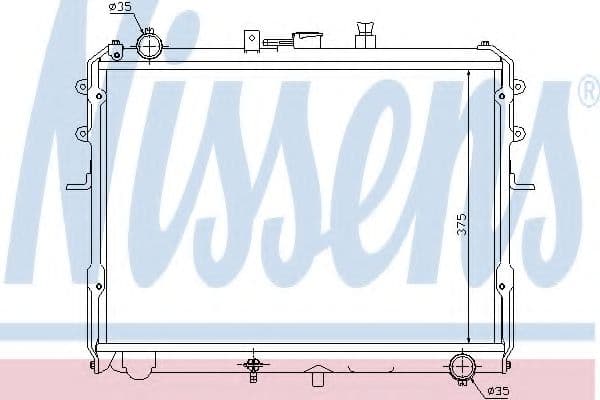 67358 Nissens Радіатор охолодження двигуна для Mazda E-Series