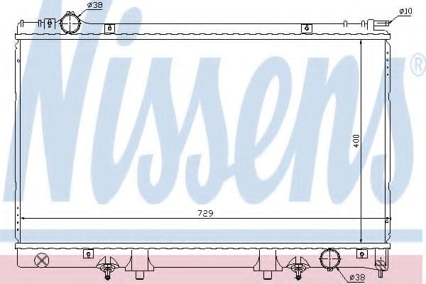 645951 Nissens Радіатор охолодження двигуна для Lexus LS