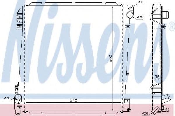 66854 Nissens Радіатор охолодження двигуна для Ford Explorer