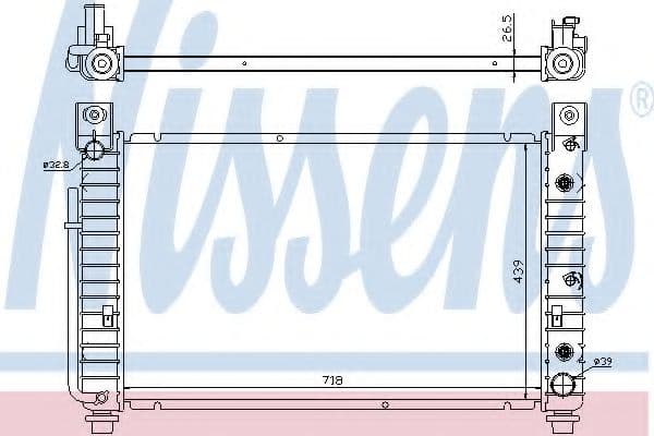 69092 Nissens Радіатор охолодження двигуна для Chevrolet Tahoe