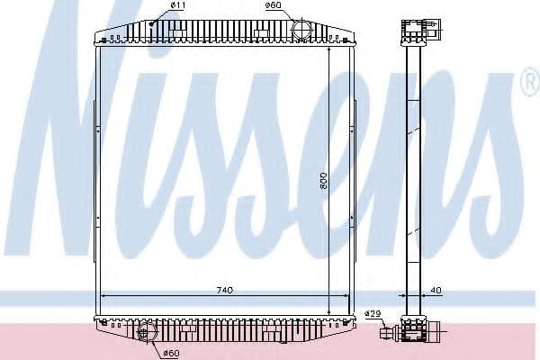 619730 Nissens Радіатор охолодження двигуна