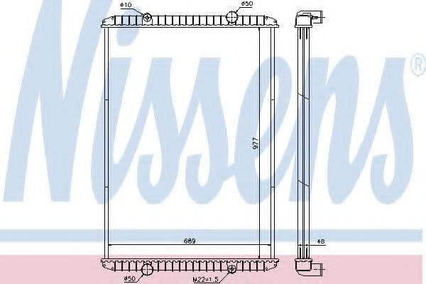 637750 Nissens Радіатор охолодження двигуна
