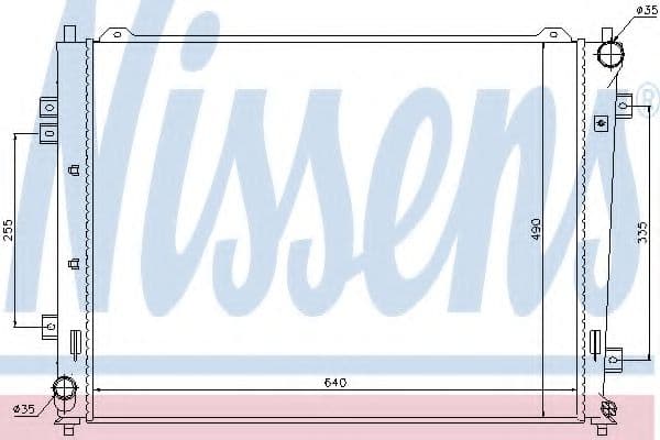 66684 Nissens Радіатор охолодження двигуна для Kia Carens
