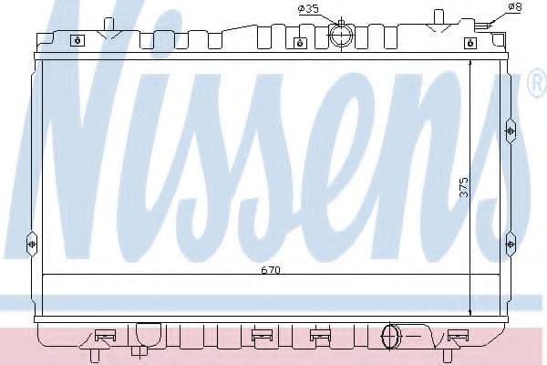 66680 Nissens Радиатор охлаждения двигателя для Kia Cerato