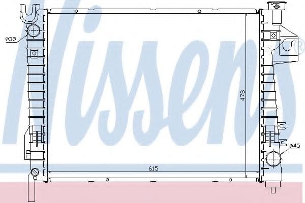 69018 Nissens Радіатор охолодження двигуна для Dodge Ram