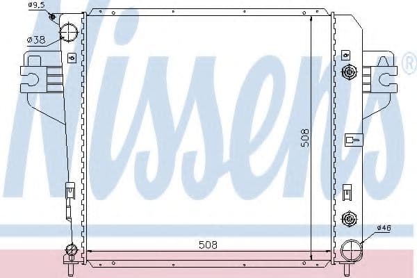 61017 Nissens Радиатор охлаждения двигателя для Jeep Cherokee
