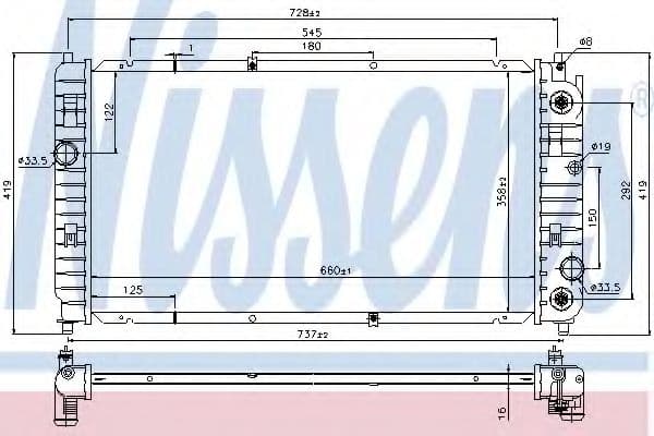 69454 Nissens Радиатор охлаждения двигателя