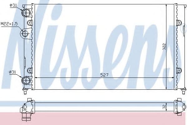 651871 Nissens Радіатор охолодження двигуна