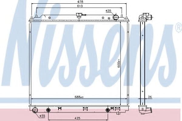69485 Nissens Радіатор охолодження двигуна для Nissan Pathfinder