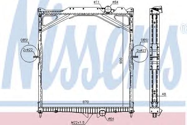 65469 Nissens Радіатор охолодження двигуна