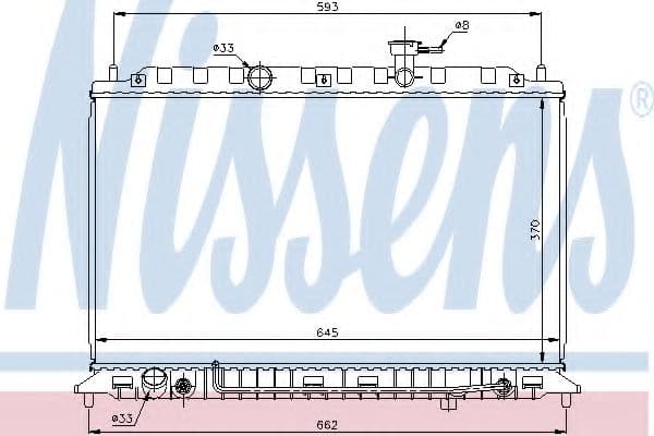66687 Nissens Радіатор охолодження двигуна для Kia Rio