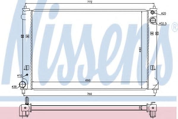 68511 Nissens Радіатор охолодження двигуна для Mazda MPV