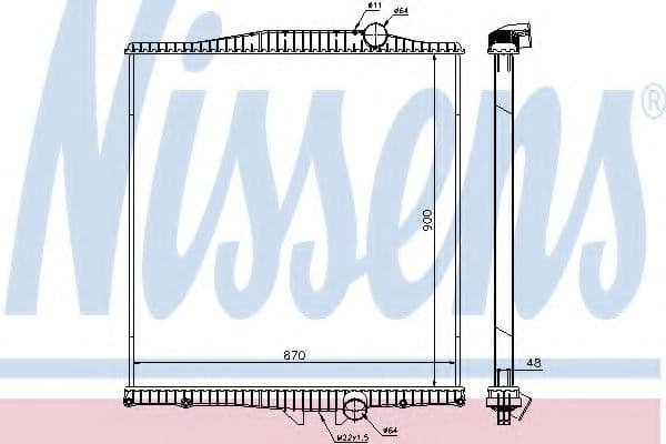654620 Nissens Радиатор охлаждения двигателя