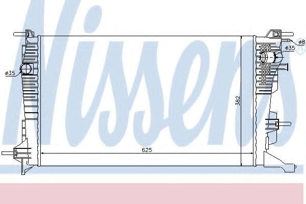 637608 Nissens Радиатор охлаждения двигателя