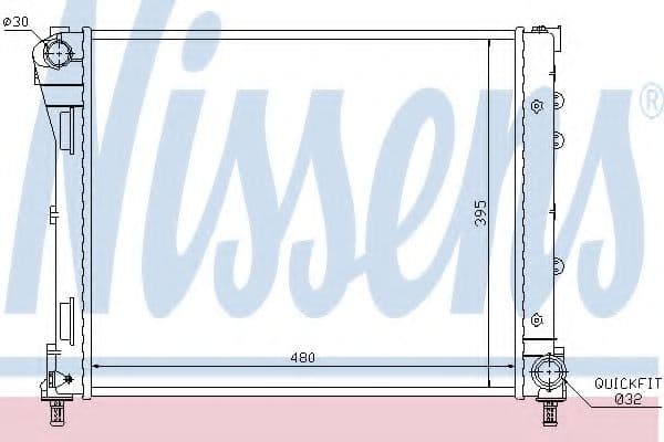 61935 Nissens Радіатор охолодження двигуна
