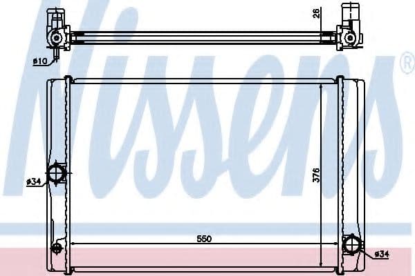 64691 Nissens Радіатор охолодження двигуна