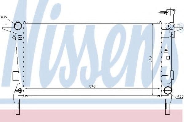 67554 Nissens Радіатор охолодження двигуна для Hyundai Genesis