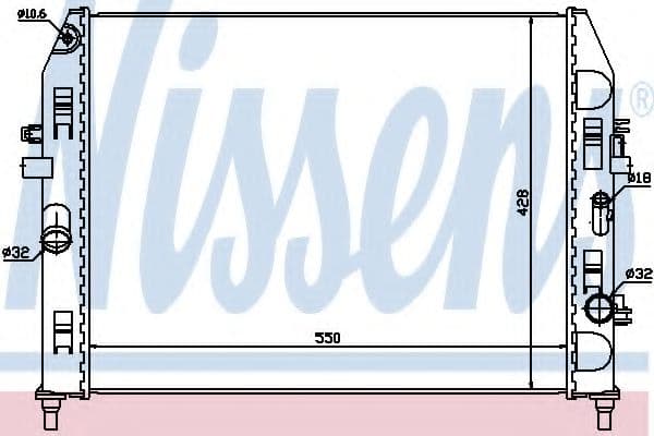 68527 Nissens Радиатор охлаждения двигателя для Mazda MX-5