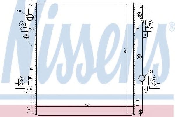 646824 Nissens Радіатор охолодження двигуна для Toyota Land Cruiser Prado (120, 150)