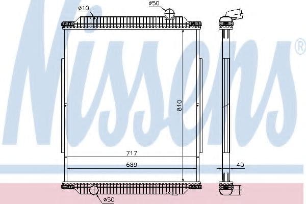 637890 Nissens Радиатор охлаждения двигателя
