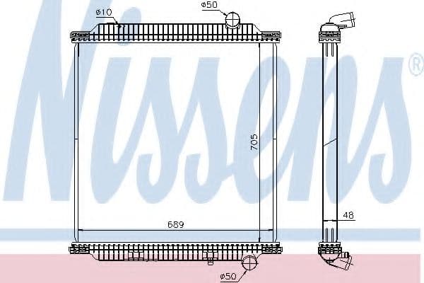 654760 Nissens Радиатор охлаждения двигателя