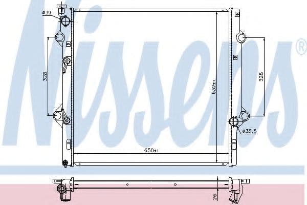 646818 Nissens Радиатор охлаждения двигателя для Lexus GX